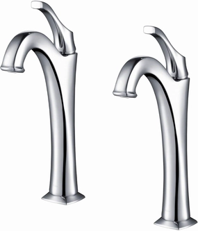 KRAUS KVF-1200CH Arlo Single Handle Vessel Bathroom Faucet with Pop Up Drain, Chrome (2 Pack)