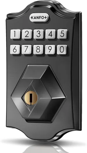 KS3 Keyless Entry Door Lock Deadbolt with Keypad,Smart Locks for Front Door with 2 Keys,Electronic Deadbolt,Auto Lock,Easy Installation,Matte Black