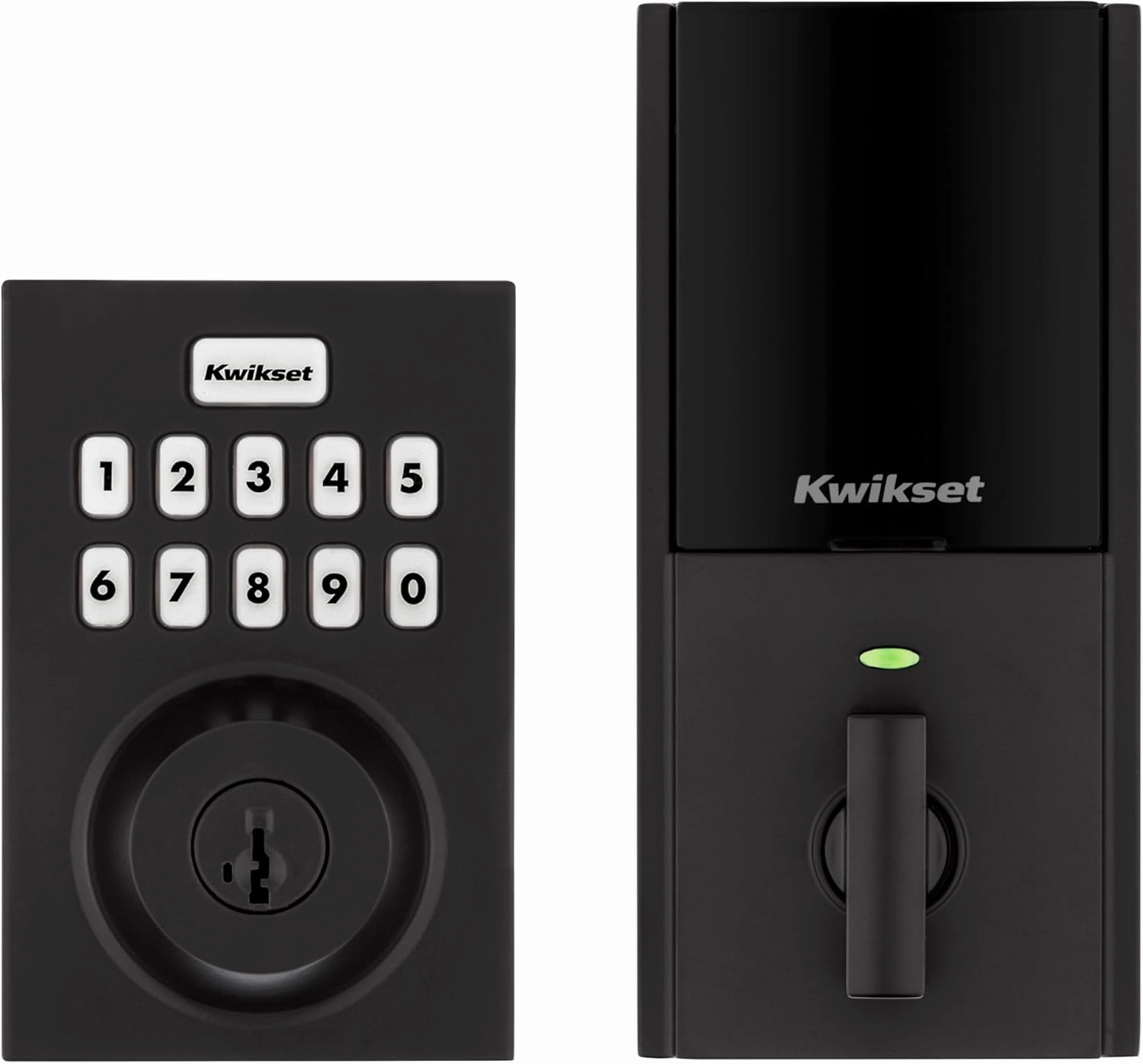 Kwikset HomeConnect 620 Z-Wave Long Range Enabled Keypad Smart Lock with Convenient Keyless Entry, Customizable User Codes, S2 Security and SmartStart Provisioning Matte Black Contemporary