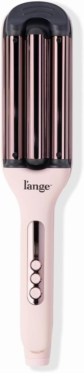 L'ANGE Hair Le Vogue Titanium Deep Waver Blush | 3 Barrel Hair Waver Tool Creates Long-Lasting Beachy Waves | 10-Second Timer for Consistent Styling | Adjustable Heat 250°F–450°F