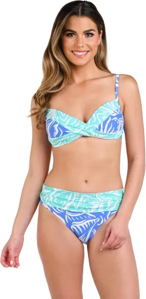 La Blanca Women's Over The Shoulder Wrap Bikini Swimsuit Top