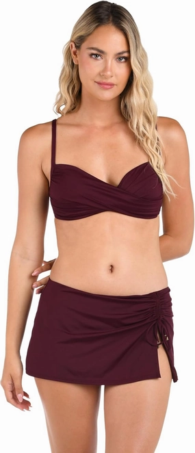 La Blanca Women's Island Goddess Over The Shoulder Wrap Bikini Swimsuit Top