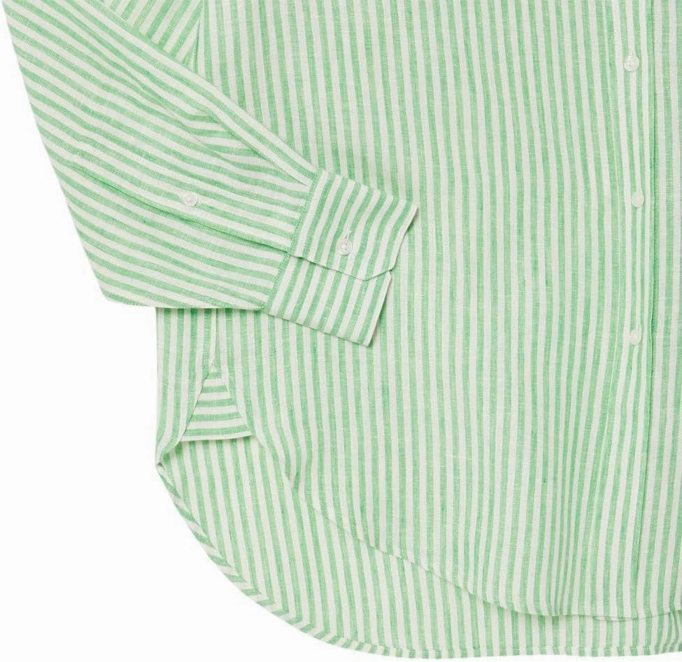 Lacoste Women's Oversized Striped Linen Shirt