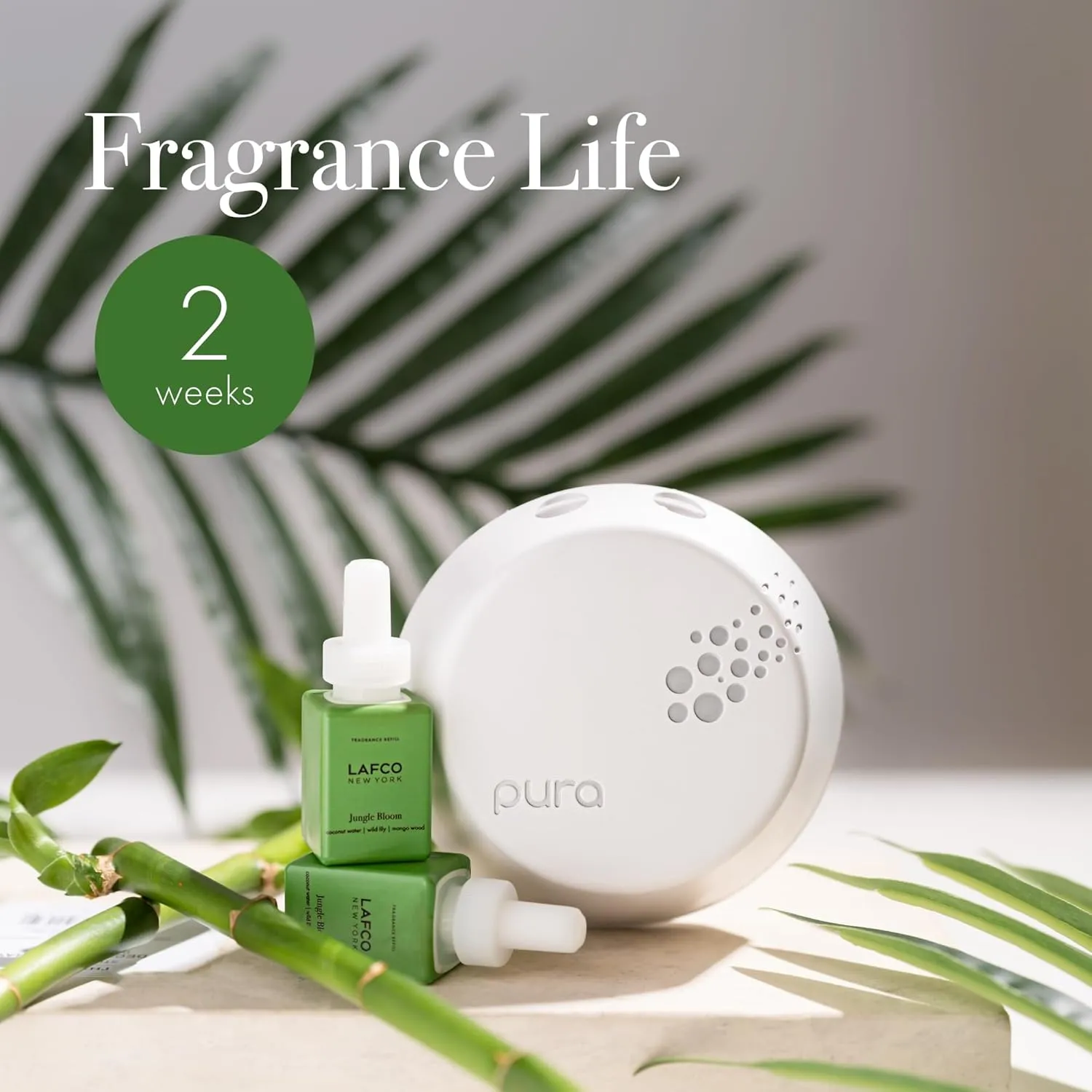 LAFCO New York Pura Smart Device Refill, Jungle Bloom - Vial Delivers Up to 2 Weeks of Fragrance Life - Made in the USA