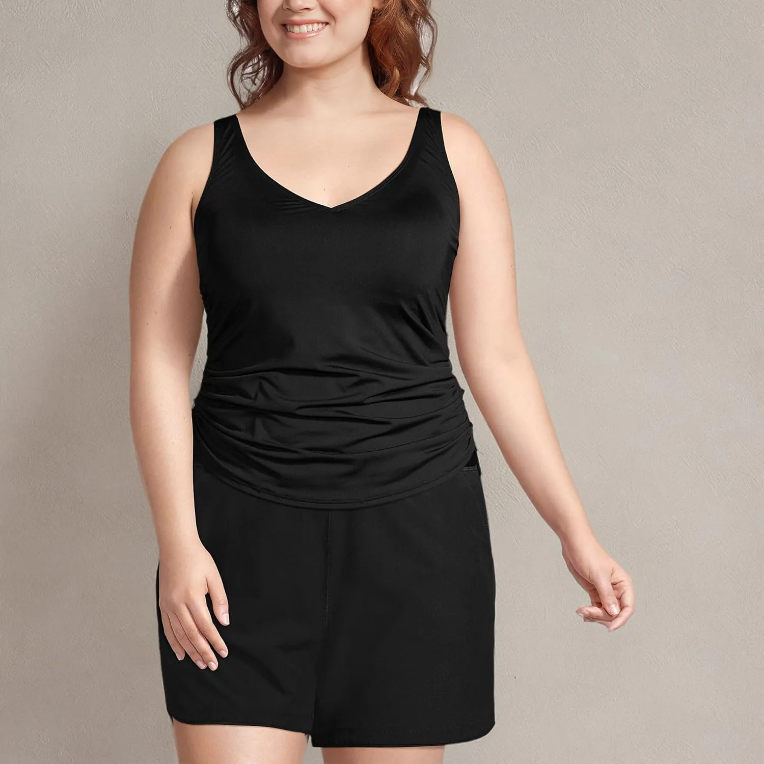 Lands' End Chlorine Resistant Underwire Tankini Swimsuit Top
