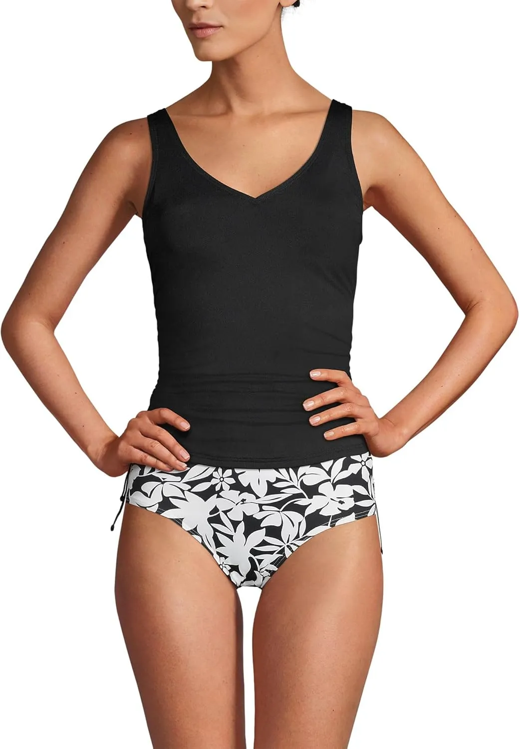 Lands' End Chlorine Resistant Underwire Tankini Swimsuit Top