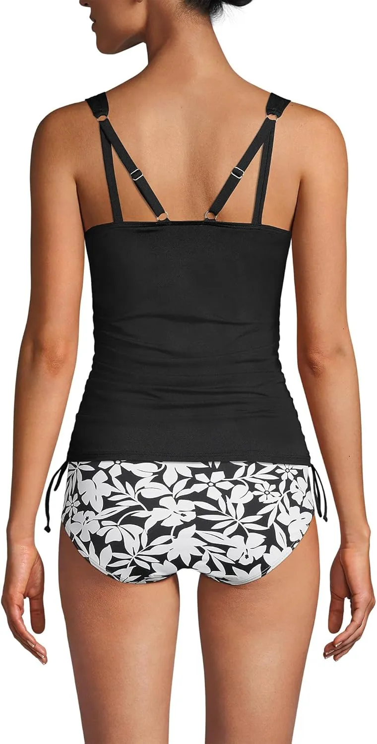 Lands' End Chlorine Resistant Underwire Tankini Swimsuit Top
