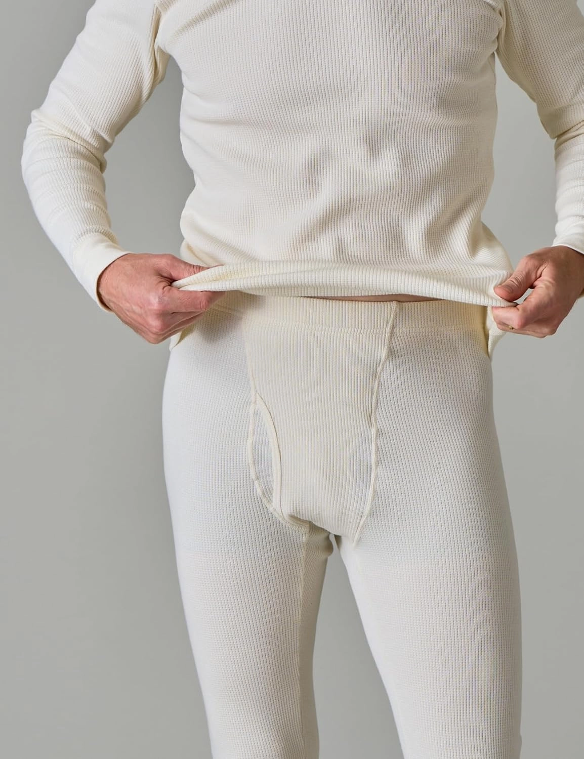 LAPASA Men's Cotton Waffle Thermal Underwear Set Midweight & Heavyweight Long Johns Base Layer Cold Weather M60/M137