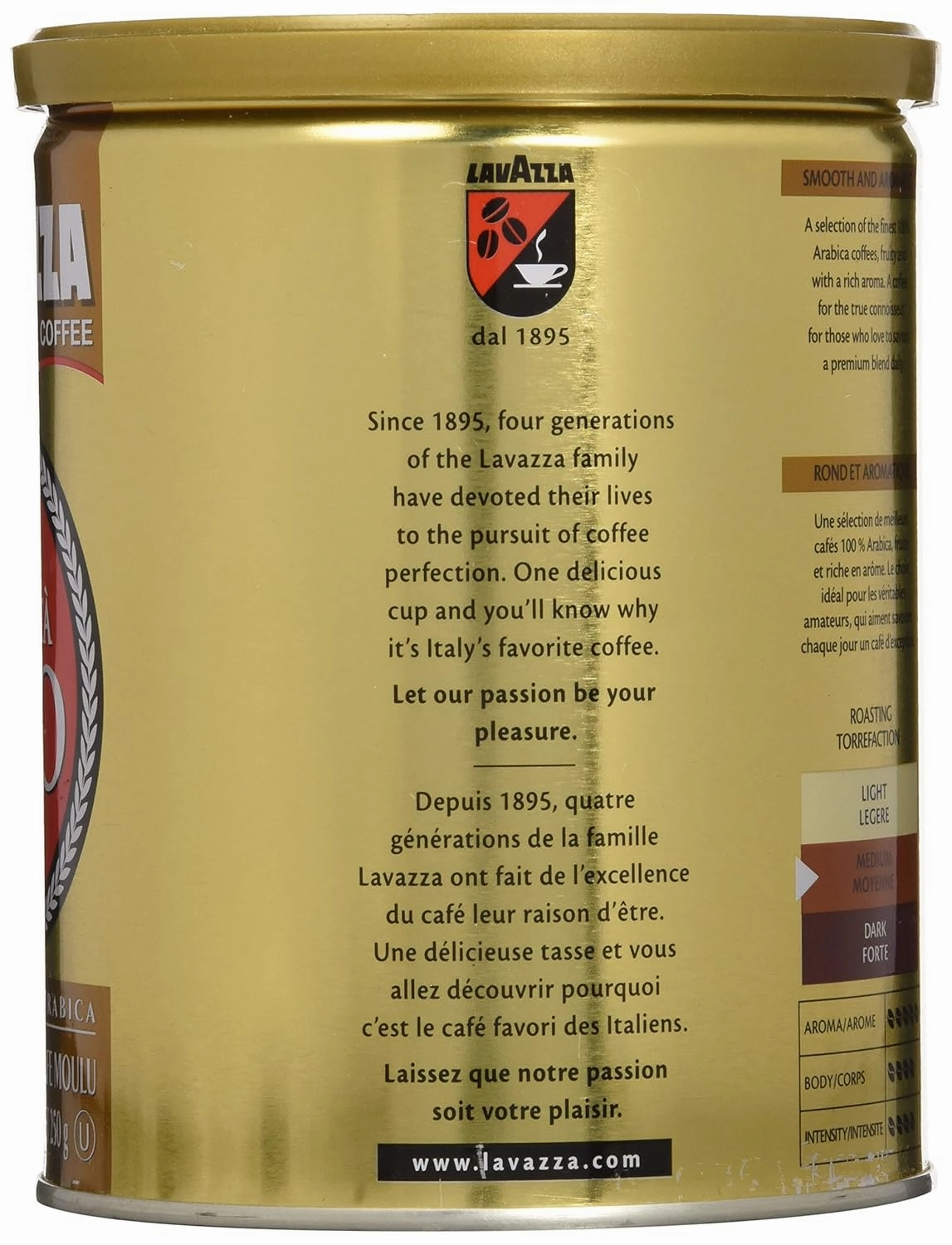 Lavazza Qualita Oro Ground Coffee, 8.8 Ounce (Pack of 2) - Packaging May Vary