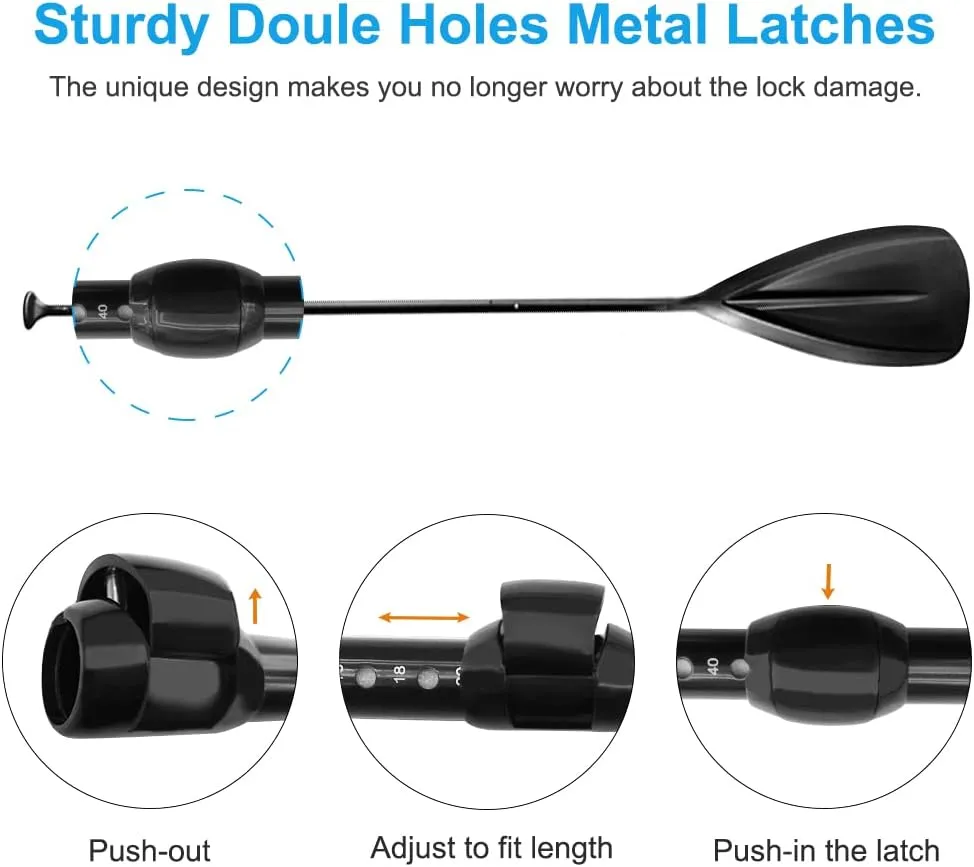 LBW Stand Up Paddle Board Paddle - 3 Pieces Adjustable Aluminium Alloy Floating SUP Paddle with Storage Bag, Portable Durable Oars