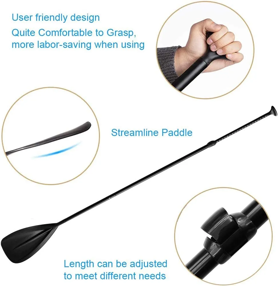 LBW Stand Up Paddle Board Paddle - 3 Pieces Adjustable Aluminium Alloy Floating SUP Paddle with Storage Bag, Portable Durable Oars