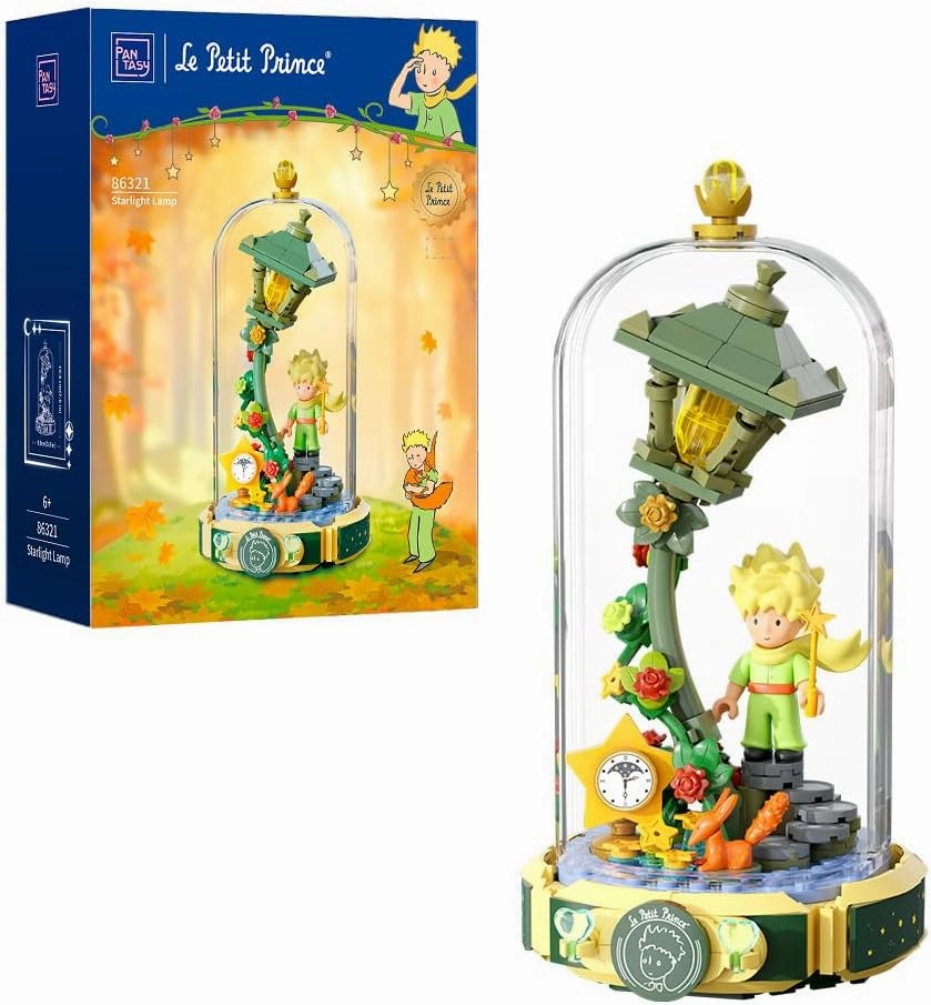 Le Petit Prince Starlight Lamp Building Block Set-Creative DIY Model with Minifigure & Dust Cover Adults and Kids Premium Building Blocks for Home Decor