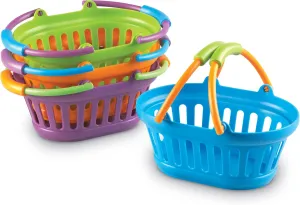 Learning Resources New Sprouts Stack of Baskets - 4 Pieces, Ages 18 mos  Toddler Pretend Play Toys, Play Grocery Basket, Perfect for Easter Baskets