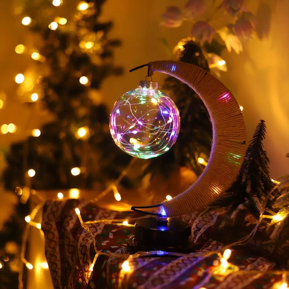 LED Moon Ball Lamp – Decorative Battery-Operated Table Lamp