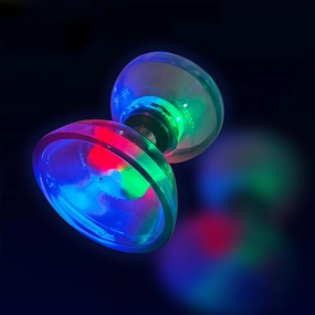 LED Diabolo Chinese Yoyo Set ,Triple Bearing Diabolo Chinese Yo-yos Juggling Toys Colorful Light Up Diabolo with Diablo Sticks