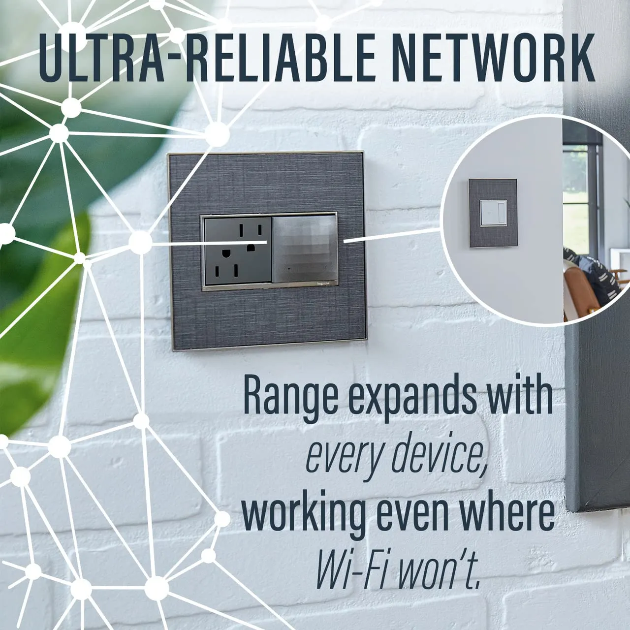 Legrand adorne with Netatmo Tru Universal Wi-Fi Enabled Smart Dimmer Switch in Graphite, WNAL50G1