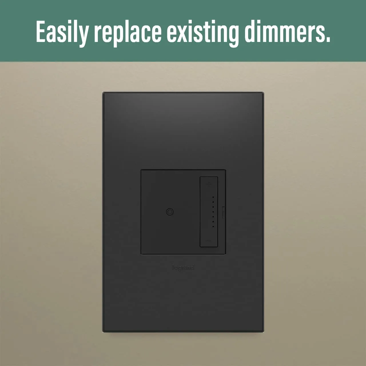 Legrand adorne with Netatmo Tru Universal Wi-Fi Enabled Smart Dimmer Switch in Graphite, WNAL50G1