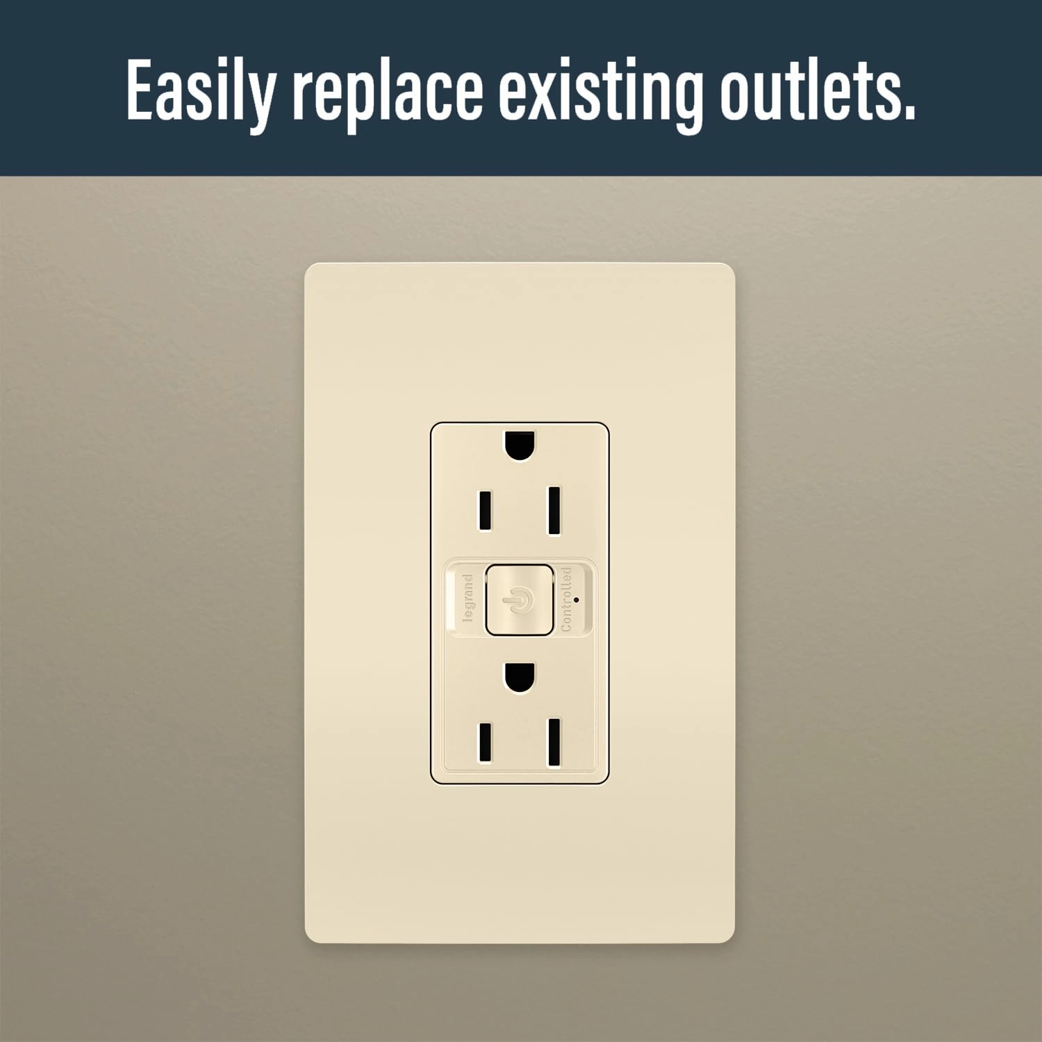 Legrand Radiant WNRR15LA 15 Amp Smart Outlet with Netatmo, Compatible with Alexa, Google Assistant & Apple HomeKit, 15A, Light Almond (1 Count)