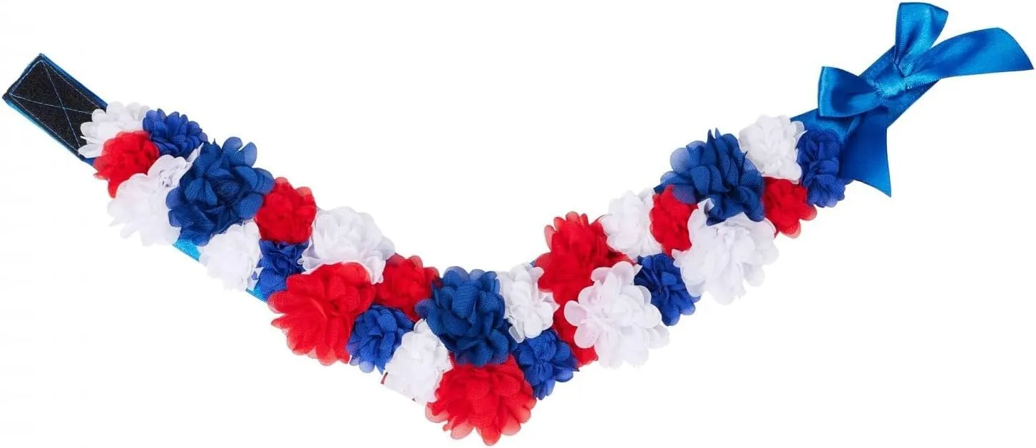 LeMieux Toy Pony Flower Sash - Colorful Red White & Blue Flower Garland - Congratulate Your Winning Toy Pony - Suitable for Ages 3 