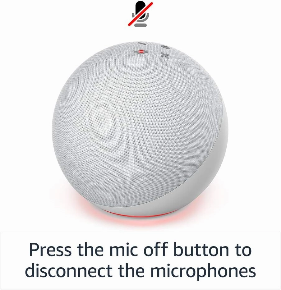 Like-New Amazon Echo (newest model), Alexa speaker with premium sound, Ideal for large bedrooms, living rooms and kitchens, Glacier White