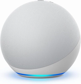Like-New Amazon Echo (newest model), Alexa speaker with premium sound, Ideal for large bedrooms, living rooms and kitchens, Glacier White