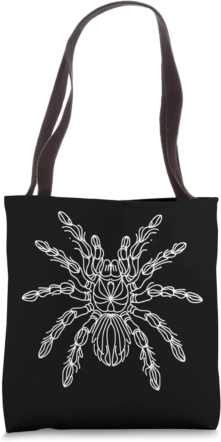Line Art Drawing Tarantula Invertebrate - Mexican Redknee Tote Bag