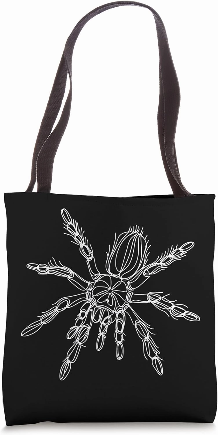 Line Art Drawing Tarantula Invertebrate - Mexican Redknee Tote Bag