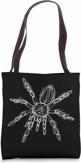 Line Art Drawing Tarantula Invertebrate - Mexican Redknee Tote Bag