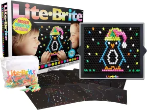 Lite Brite Ultimate Value Retro Toy, 12 Seasonal Templates, Peg Pouch, Amazon Exclusive, Light up Creative Activity Toy, Educational Stem, Gift for Girls and Boys, Ages 4 