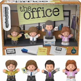 Little People Collector The Office US TV Show Special Edition Set for Adults & Fans, 4 Figures in Display Package