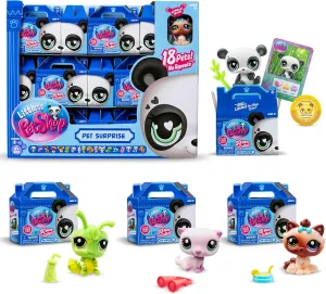 Littlest Pet Shop, 18 Pets Collector Set, Pet Surprise Display - Gen 7, Pets #1 - #18, Authentic LPS Bobble Head Figure, Collectible Imagination Toy Animal, Kidults, Girls, Boys, Kids, Tweens Ages 4 