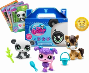 Littlest Pet Shop, Pet Surprise Three Pack - Gen 7, Pets #1 - #18, Authentic LPS Bobble Head Figure, Collectible Imagination Toy Animal, Kidults, Girls, Boys, Kids, Tweens Ages 4 