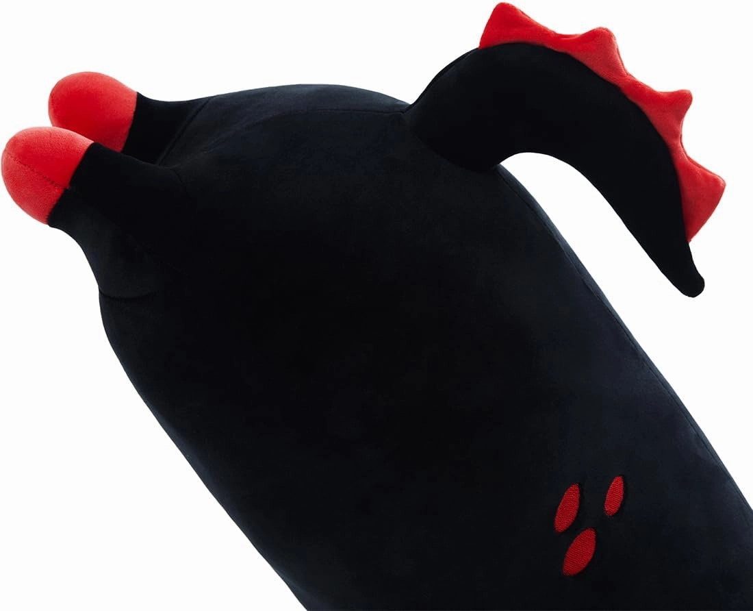 Long Axolotl Plush Toy Body Pillow, 43” Cute Axolotl Stuffed Animals Kawaii Soft Plushies, Axolotl Plush Doll Gift for Girls Boys, Black