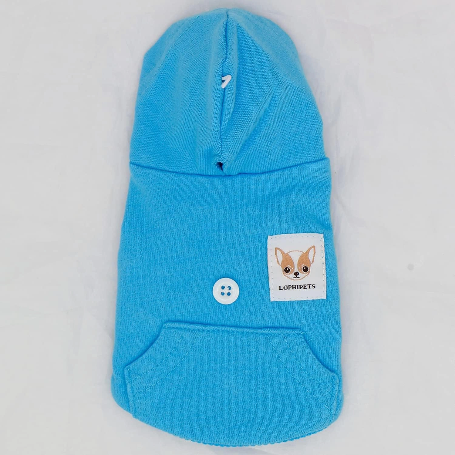 LOPHIPETS Dog Cotton Hoodies Sweatshirts for Small Dogs Chihuahua Puppy Clothes Cold Weather Coat-Cambridge Blue/XS
