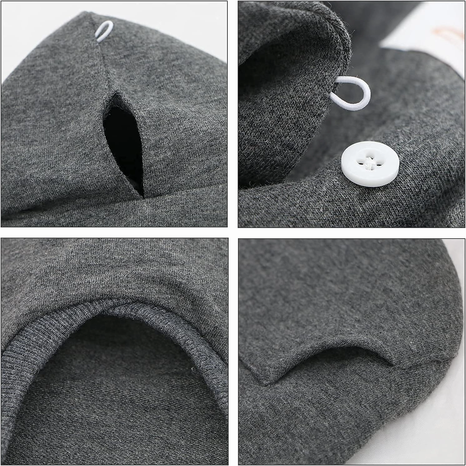 LOPHIPETS Dog Cotton Hoodies Sweatshirts for Small Dogs Chihuahua Puppy Clothes Cold Weather Coat-Charcoal/XXS