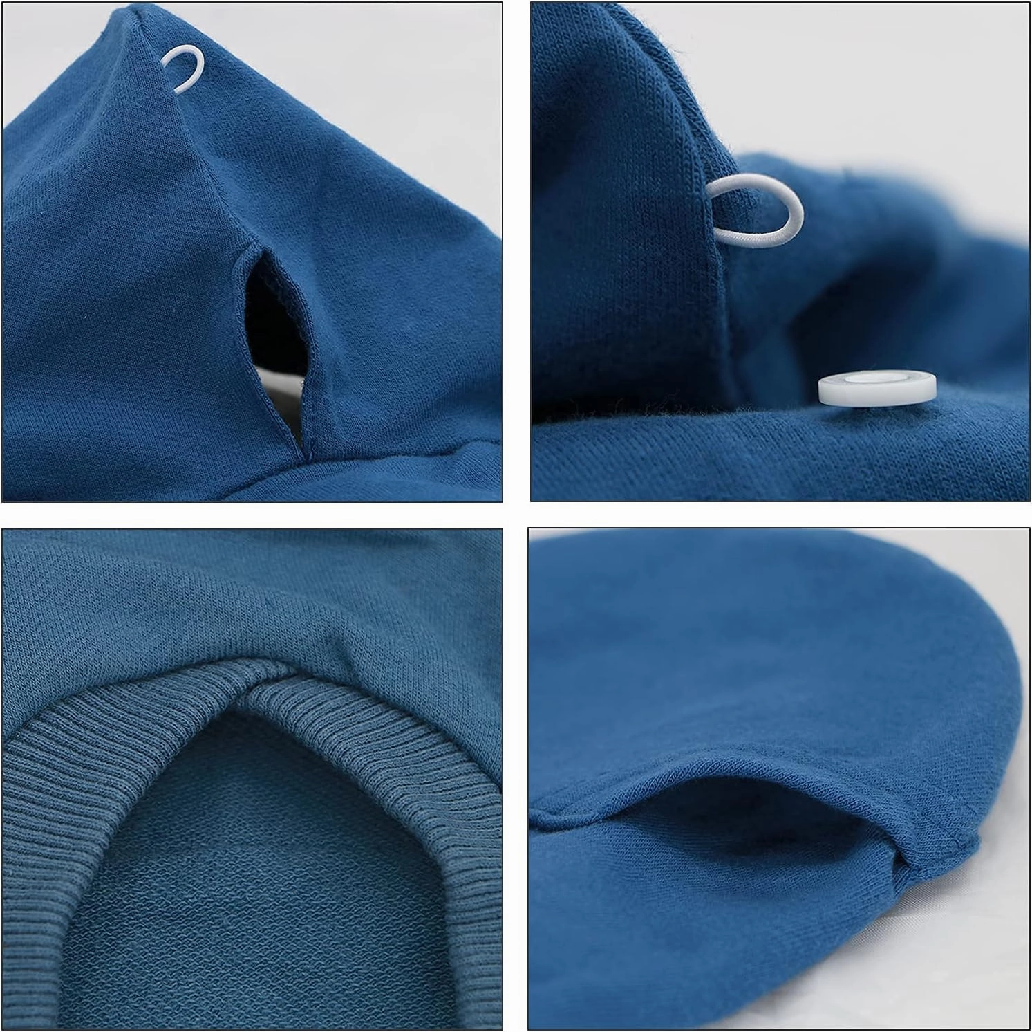 LOPHIPETS Dog Cotton Hoodies Sweatshirts for Small Dogs Chihuahua Puppy Clothes Cold Weather Coat-Navy/XS