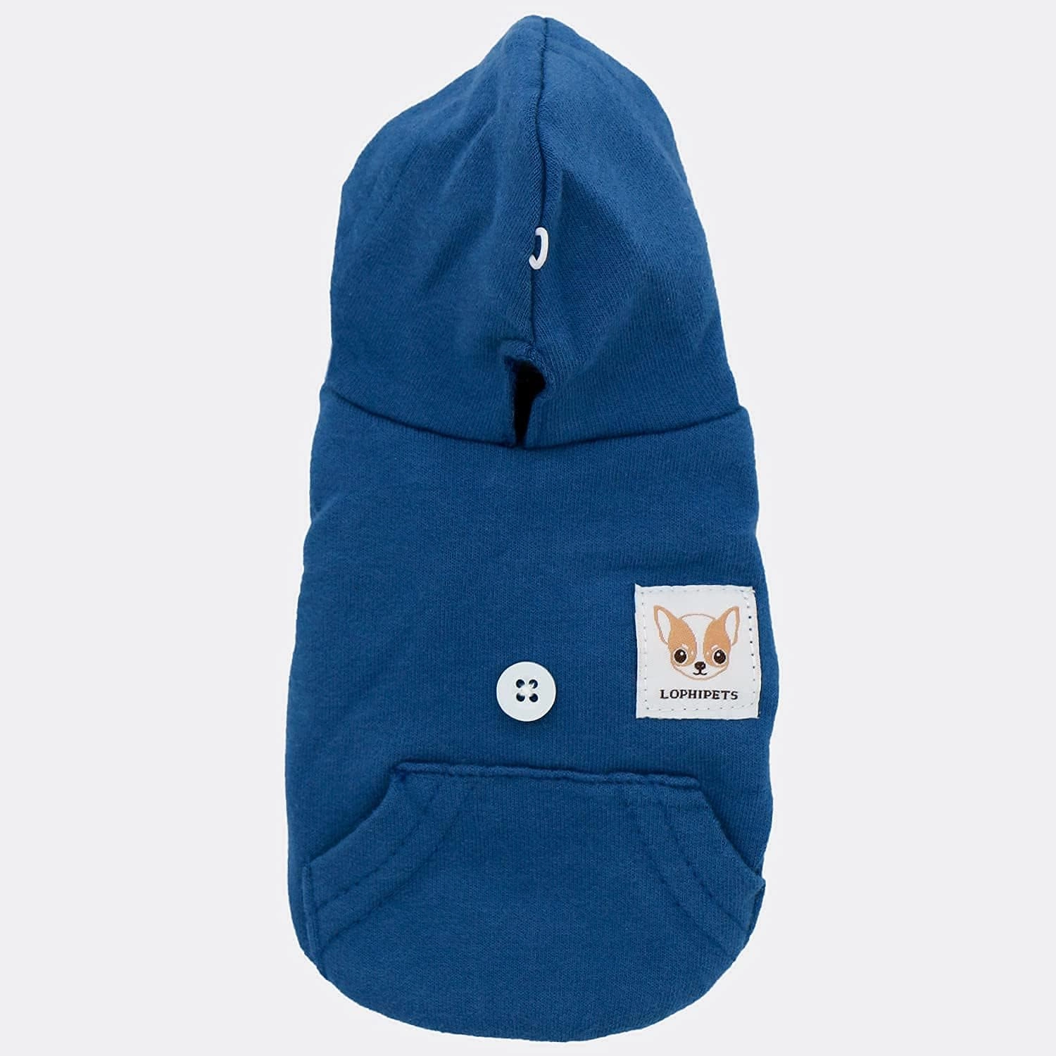 LOPHIPETS Dog Cotton Hoodies Sweatshirts for Small Dogs Chihuahua Puppy Clothes Cold Weather Coat-Navy/XS
