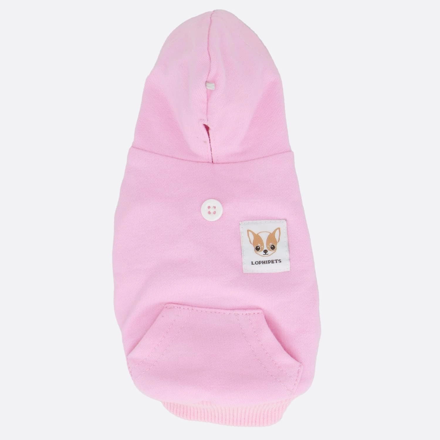 LOPHIPETS Dog Cotton Hoodies Sweatshirts for Small Dogs Chihuahua Puppy Clothes Cold Weather Coat-Pink/XXS