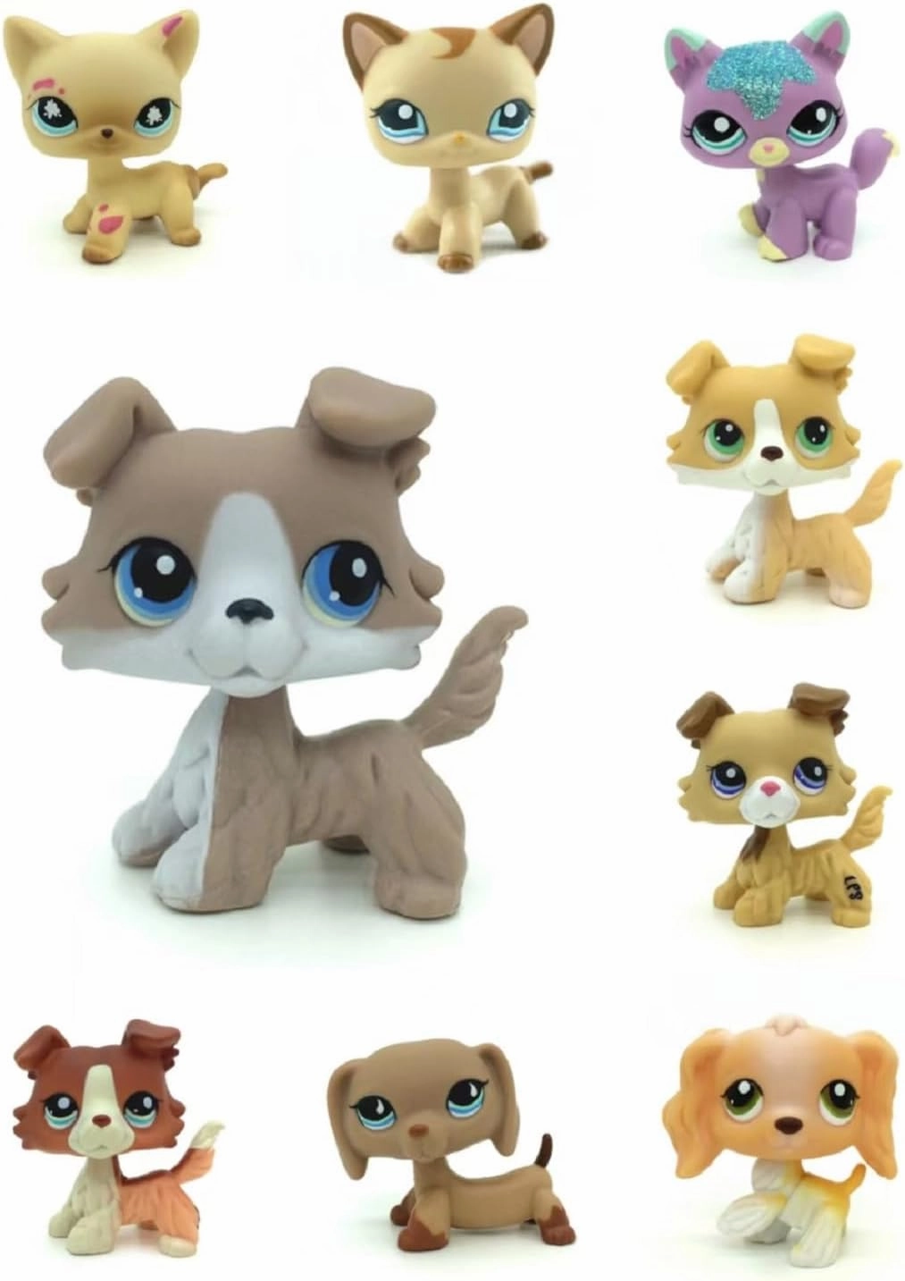 LPS pet Shop Animal Action Figures Dog Cat Kids Boys Girls Gift (5pcs Random)