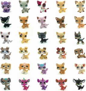 LPS pet Shop Animal Action Figures Dog Cat Kids Boys Girls Gift (5pcs Random)