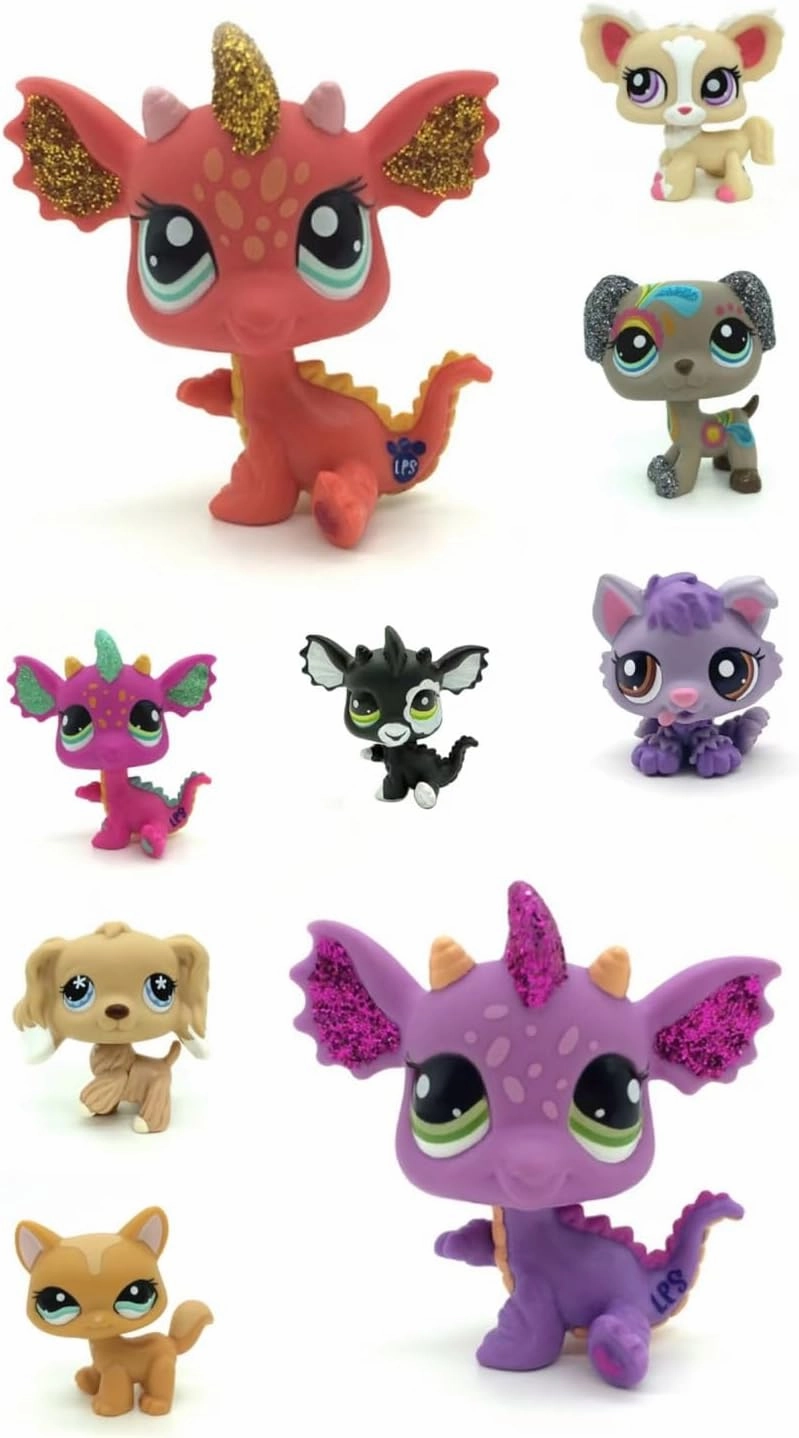 LPS pet Shop Animal Action Figures Dog Cat Kids Boys Girls Gift (5pcs Random)