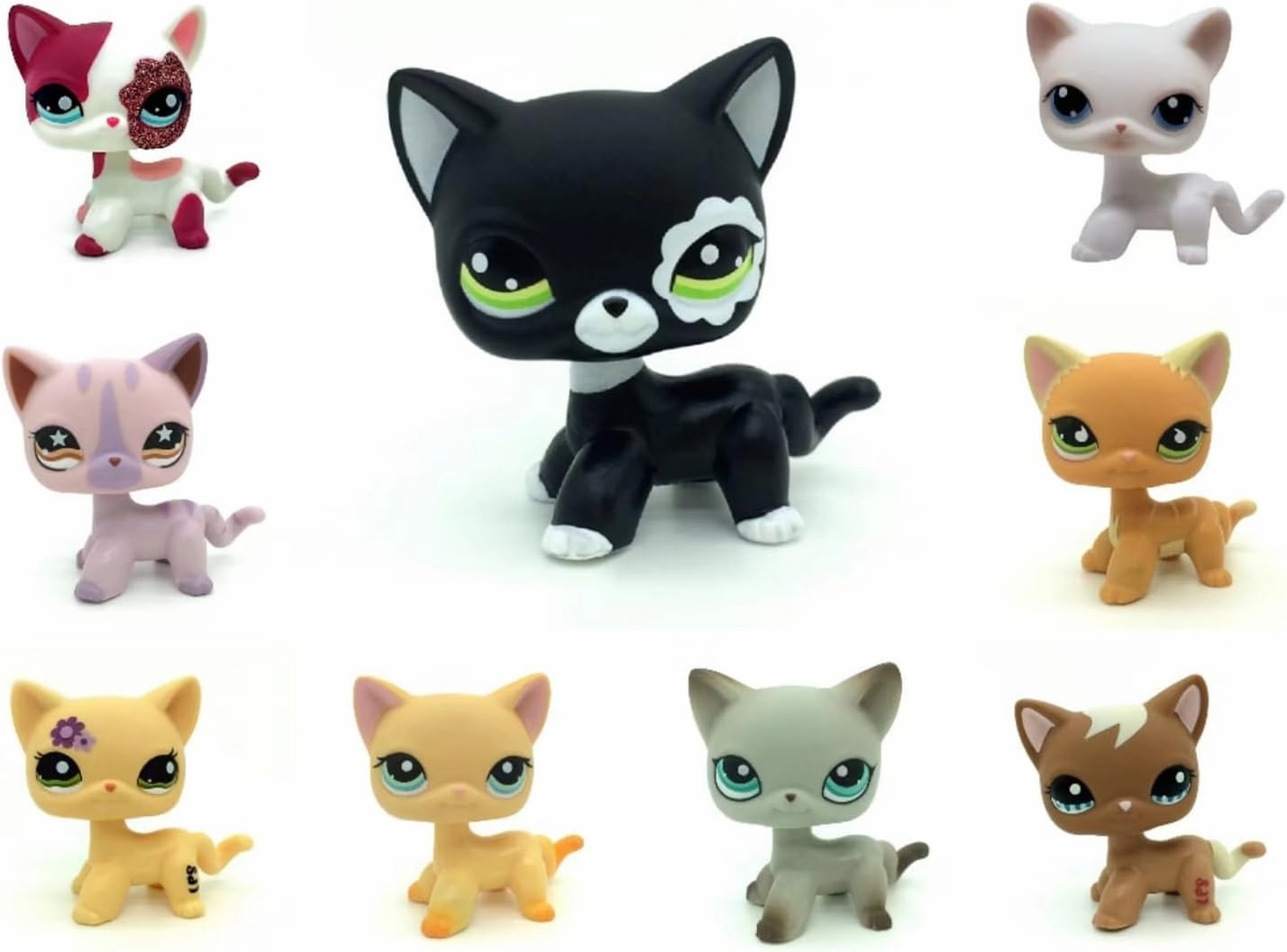 LPS pet Shop Animal Action Figures Dog Cat Kids Boys Girls Gift (5pcs Random)