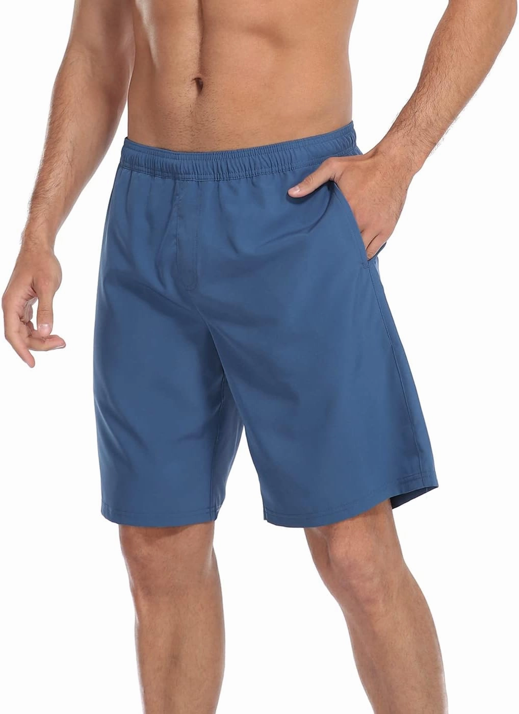 LRD Men's Swim Trunks with Compression Liner 9 Inch Inseam Quick Dry Board Short