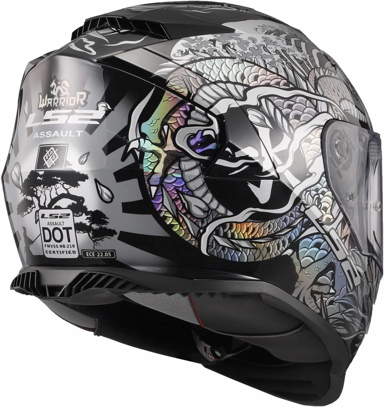 LS2 Helmets Assault Full Face Motorcycle Helmet W/SunShield