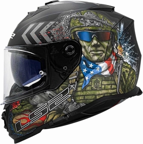 LS2 Helmets Assault Full Face Motorcycle Helmet W/SunShield