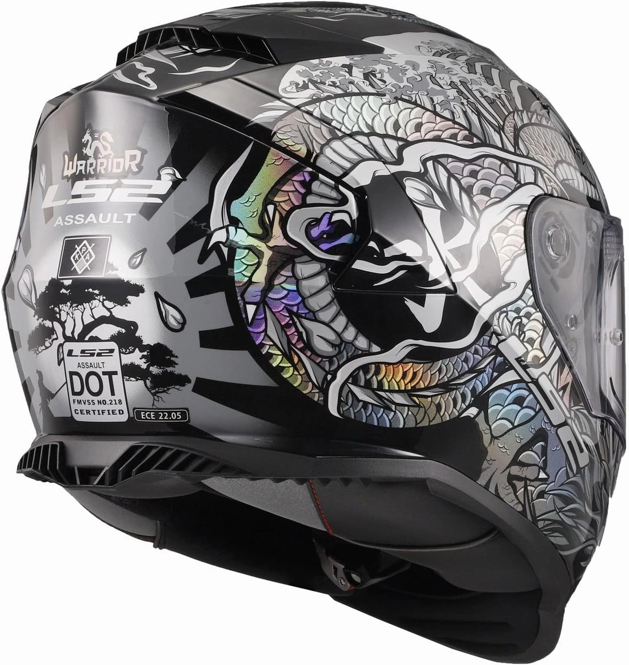 LS2 Helmets Assault Full Face Motorcycle Helmet W/SunShield
