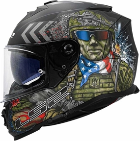 LS2 Helmets Assault Full Face Motorcycle Helmet W/SunShield