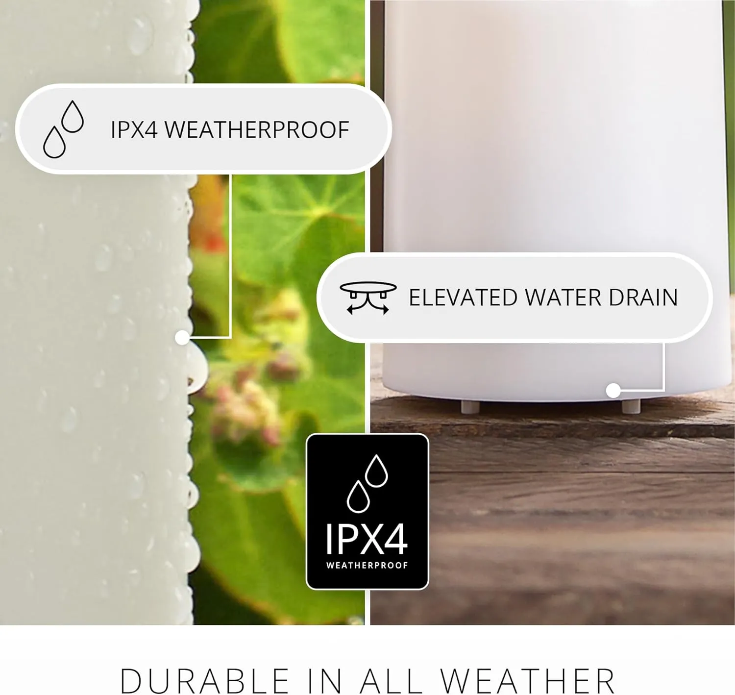 Luminara Outdoor Votive Flameless LED Candle, Baked Clay 2" x 3.2", Moving Flame Battery Operated Timer Remote Ready IPX4 Matte Plastic Finish