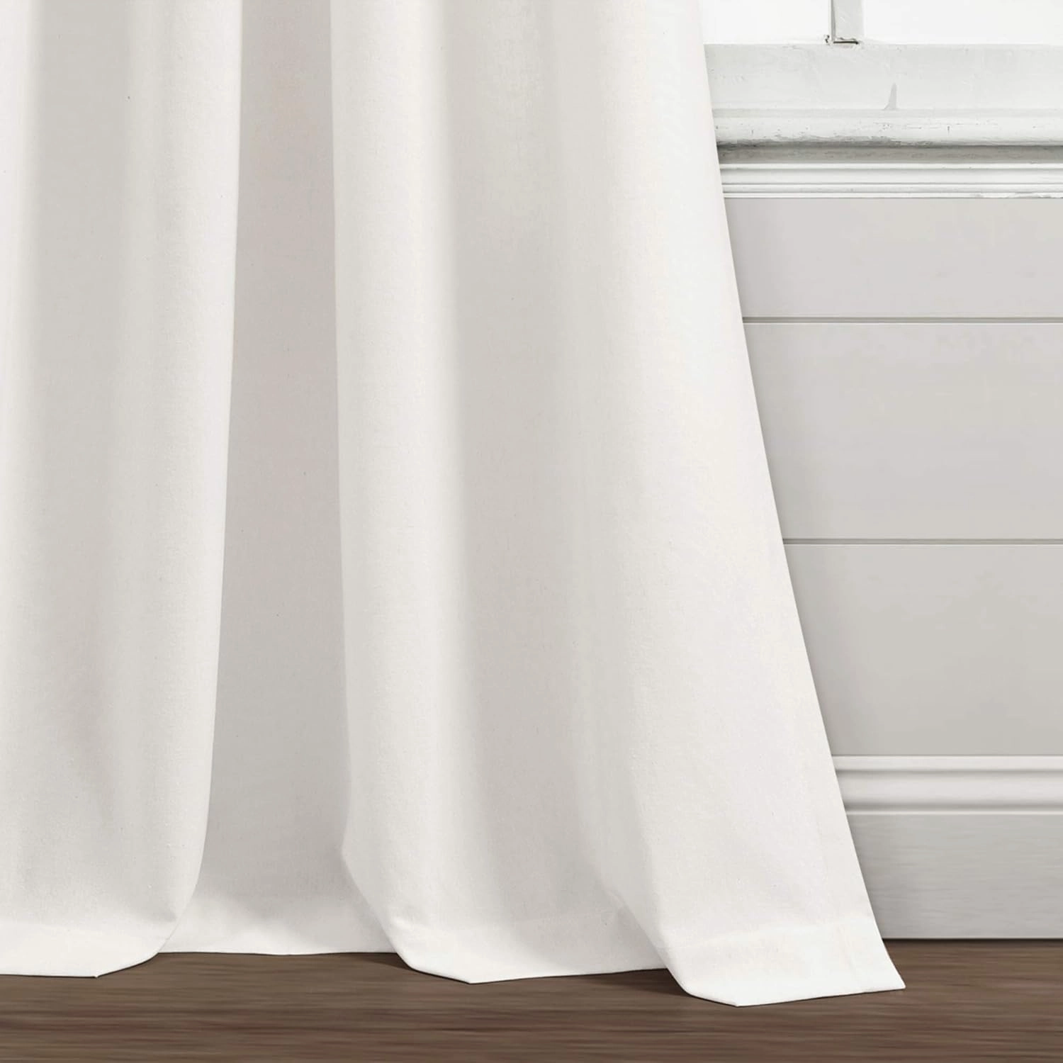 Lush Decor Farmhouse Boho Stripe Woven Tassel Yarn Dyed Cotton Window Curtain Panel Pair, 95" L x 42" W, Ivory & Black