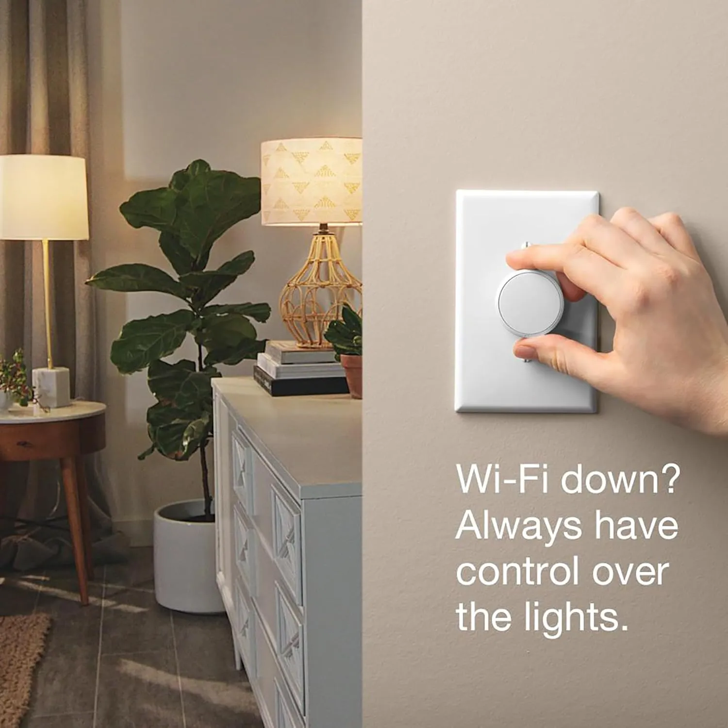 Lutron Aurora Smart Bulb Dimmer Switch | for Philips Hue Smart Bulbs | Z3-1BRL-WH-L0 | White